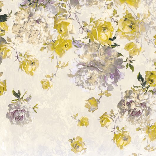 Фактурное панно "Blooming Garden" арт.ETD3 005, из коллекции Etude, фабрики Loymina, с изображением желтых роз , обои для спальни, заказать в интерент-магазине